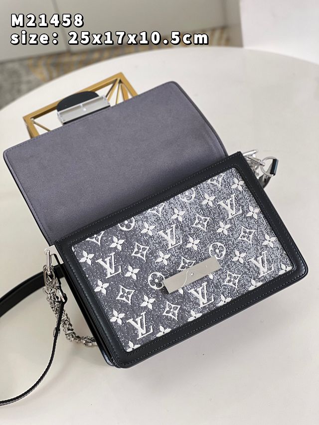 2023 Louis vuitton original denim dauphine mm M21458 grey