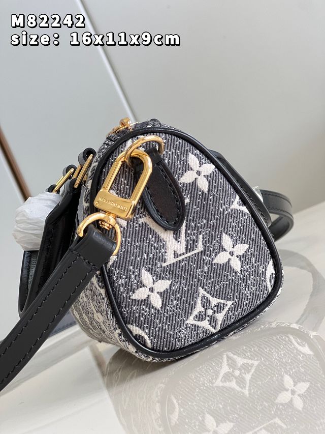 2023 Louis vuitton original denim nano speedy M82242 grey