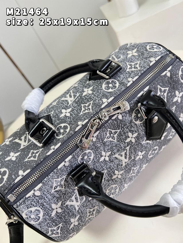 2023 Louis vuitton original denim speedy 25 M21464 grey