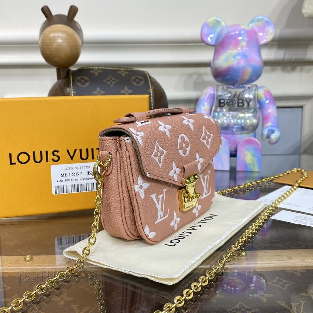 Louis vuitton original calfskin micro metis pochette M81389 pink