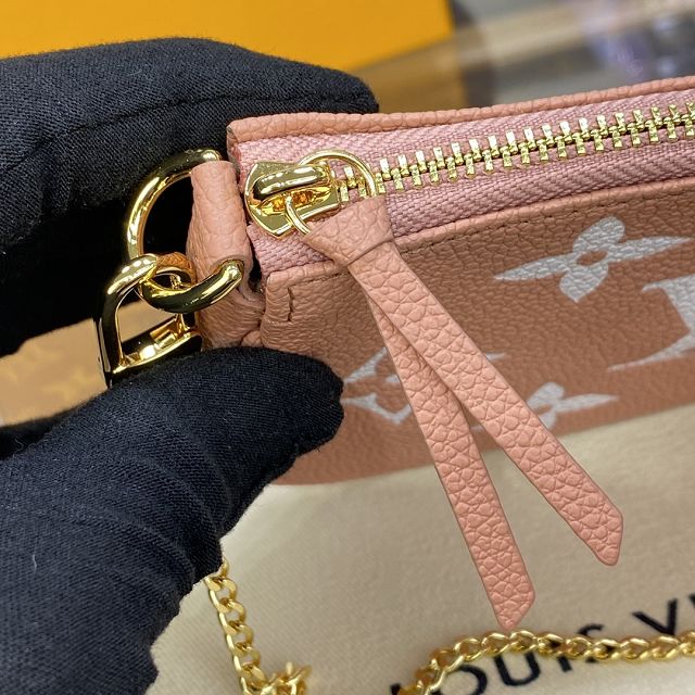 Louis vuitton original calfskin mini pochette M80732 pink