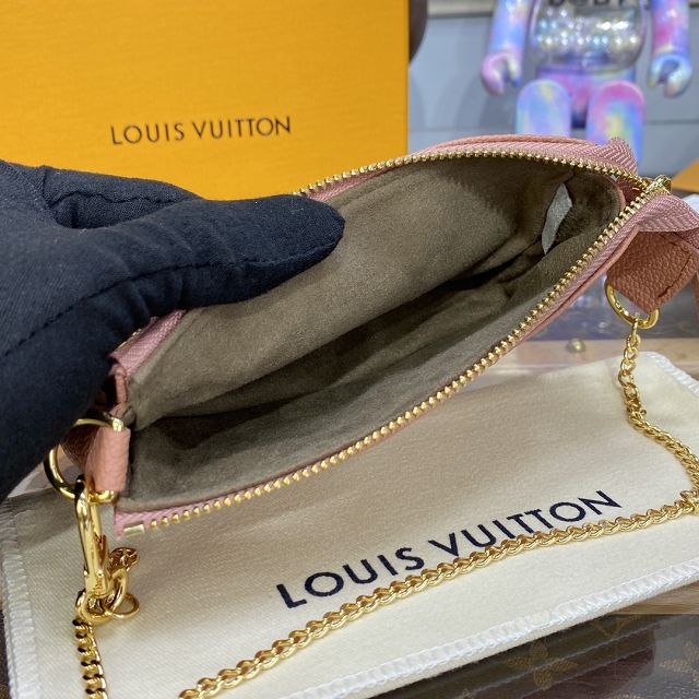 Louis vuitton original calfskin mini pochette M80732 pink