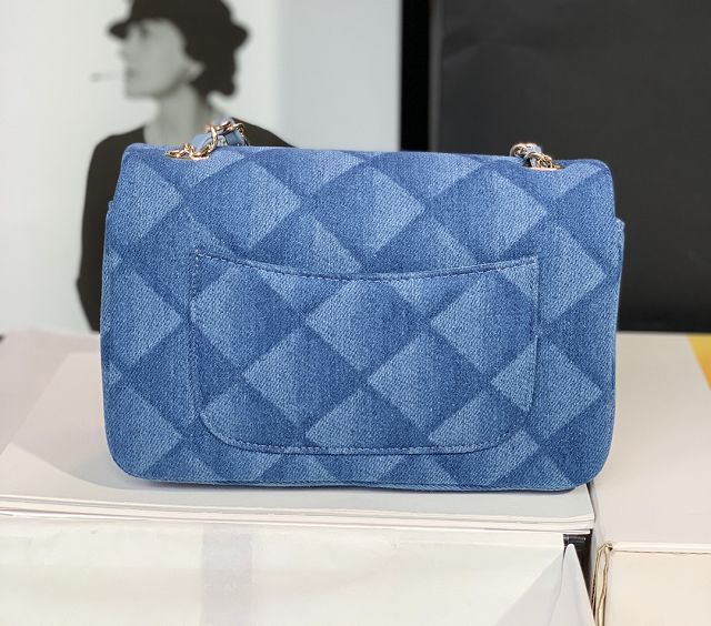 2023 CC original denim mini flap bag A69900 blue