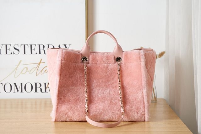 CC original shearling large shopping bag A66941 pink