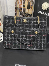 CC original tweed shopping bag AS3500 black