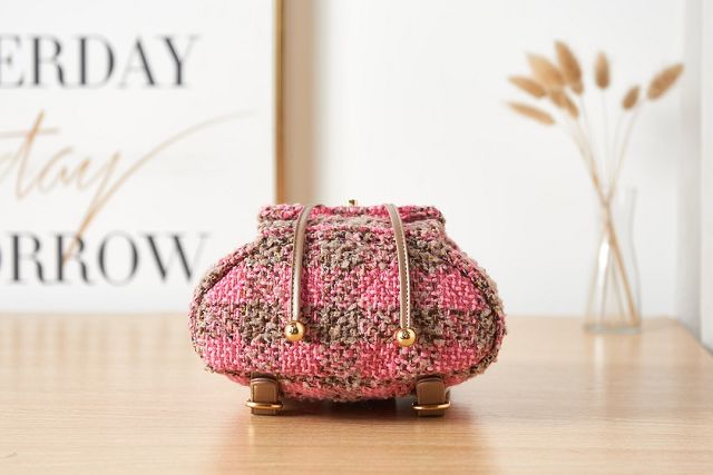 CC original tweed backpack AS3615 pink