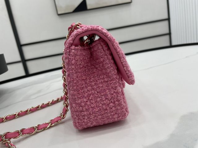 CC original tweed mini flap bag A69900 pink