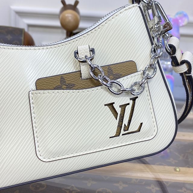 2023 Louis vuitton original epi leather marellini bag M20999 white