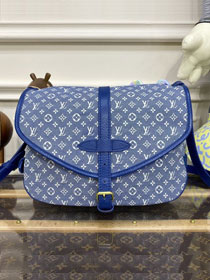 2023 Louis vuitton original monogram denim saumur mm M40666 blue