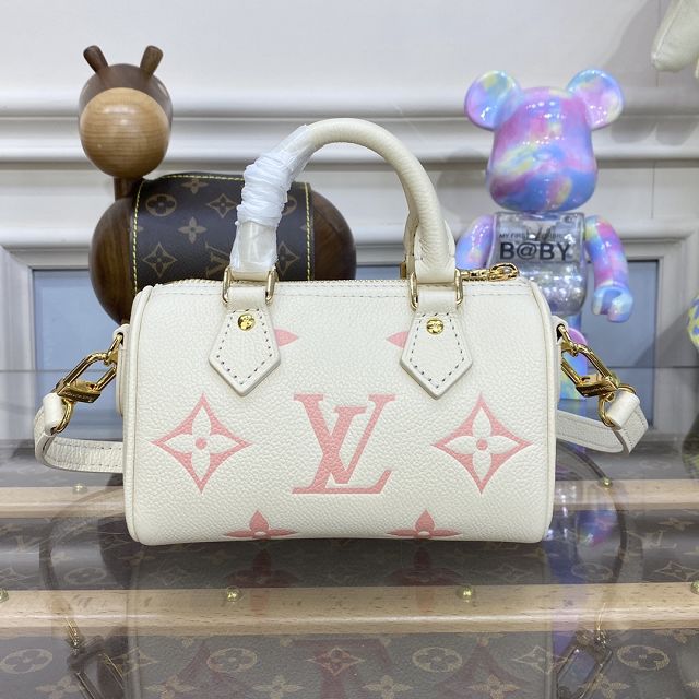 2023 Louis vuitton original monogram calfskin nano speedy M81913 beige