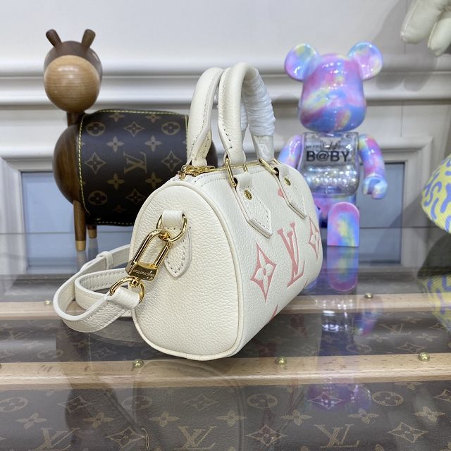 2023 Louis vuitton original monogram calfskin nano speedy M81913 beige