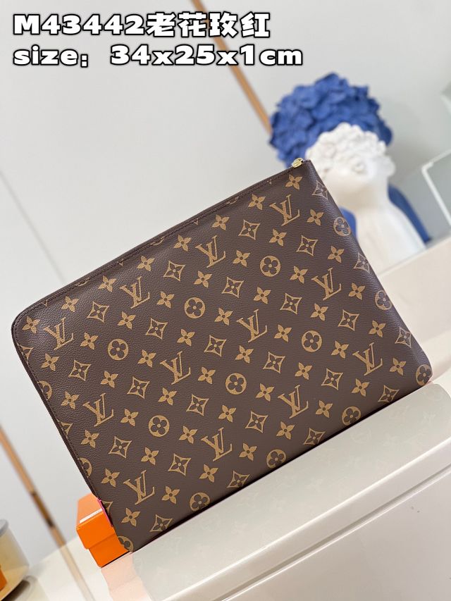 Louis vuitton monogram canvas etui voyage GM M43442 burgundy