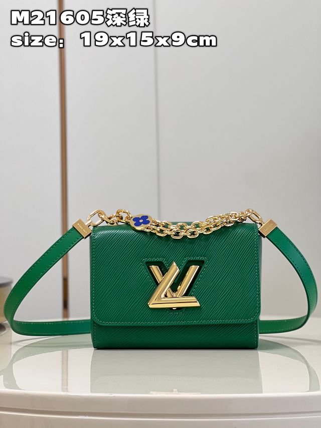 Louis vuitton original epi leather twist pm M21605 green