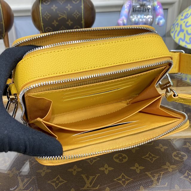 Louis vuitton original calfskin alpha wearable wallet M59161 yellow