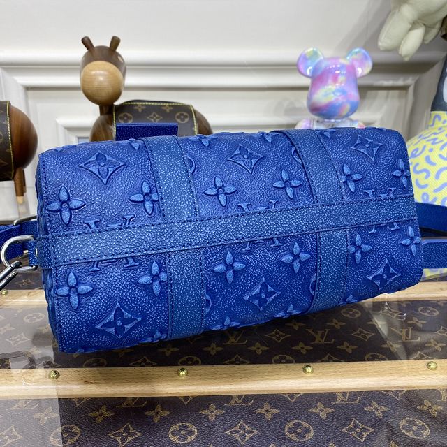 Louis vuitton original calfskin city keepall M21448 blue