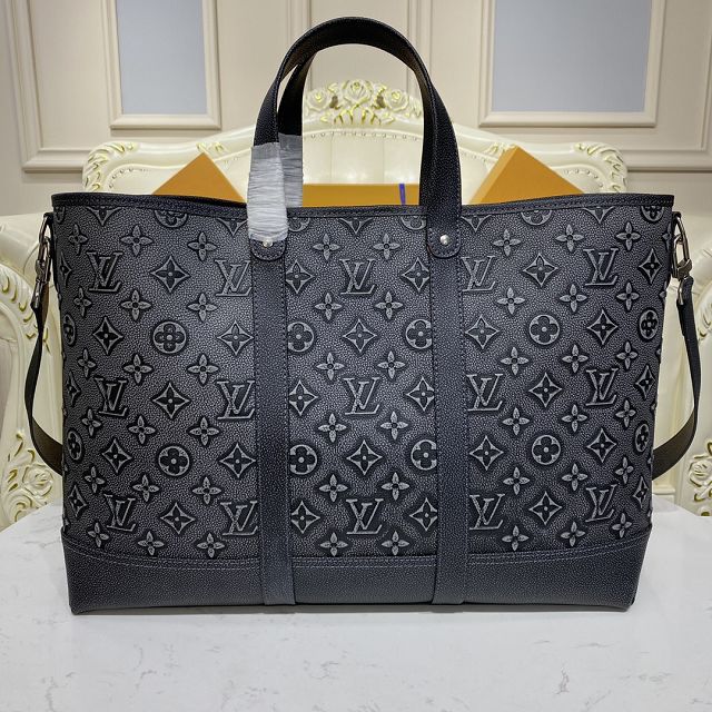 Louis vuitton original calfskin tote journey carryall bag M21371 black