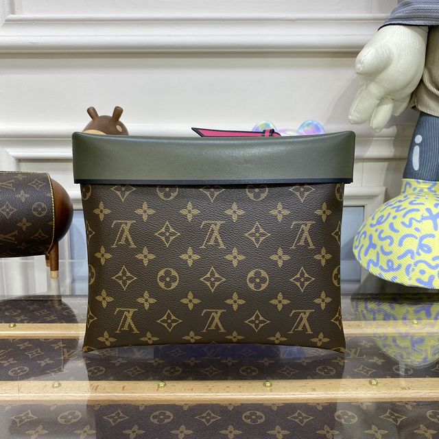 Louis vuitton original monogram canvas pochette tuileries M64034 green