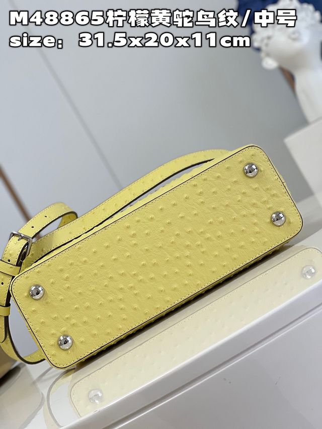 Louis vuitton original ostrich calfskin capucines mm handbag M59883 yellow