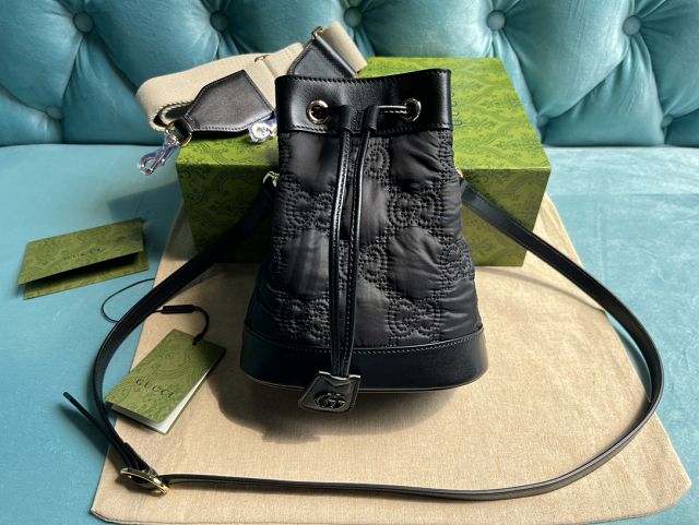 2023 GG original nylon bucket bag 728231 black