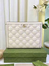 GG original matelasse leather pouch 723780 white