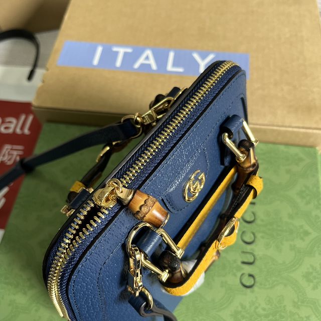 2023 GG original calfskin diana mini tote bag 715775 blue