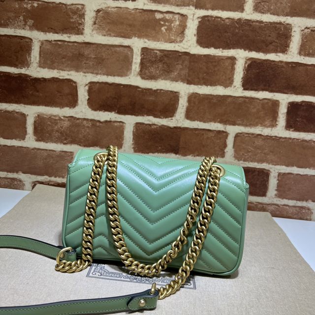 GG original calfskin marmont mini bag 446744 light green