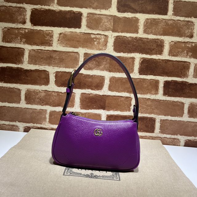 2023 GG original calfskin aphrodite shoulder bag 739076 purple