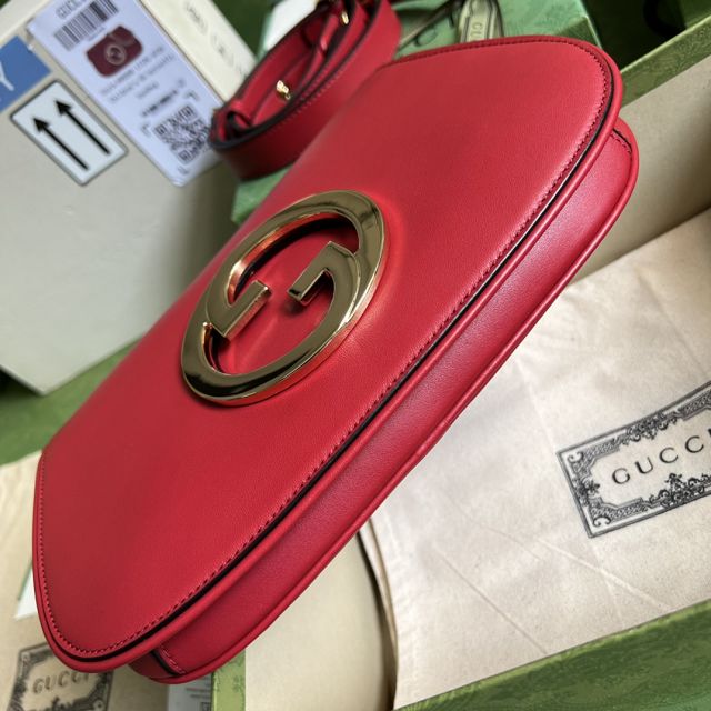 2023 GG original calfskin blondie shoulder bag 699268 red