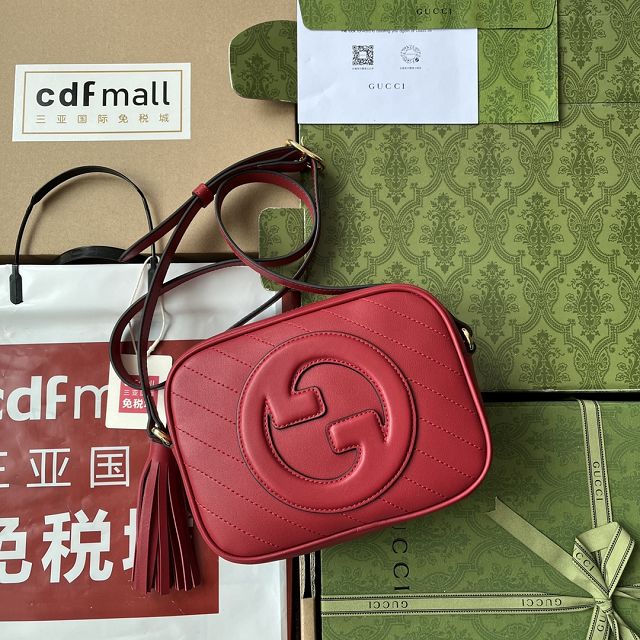 2023 GG original calfskin blondie small shoulder bag 742360 red