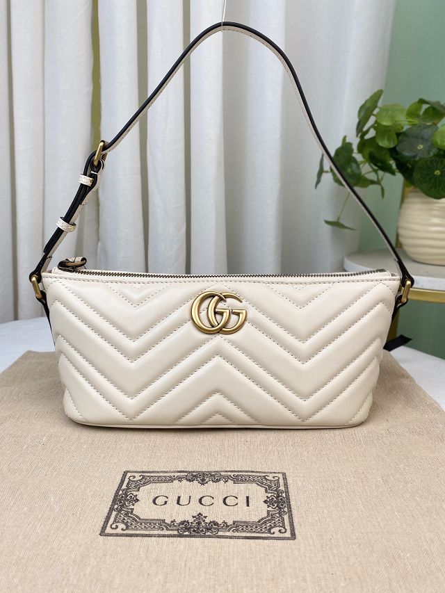 2023 GG original matelasse marmont shoulder bag 739166 white