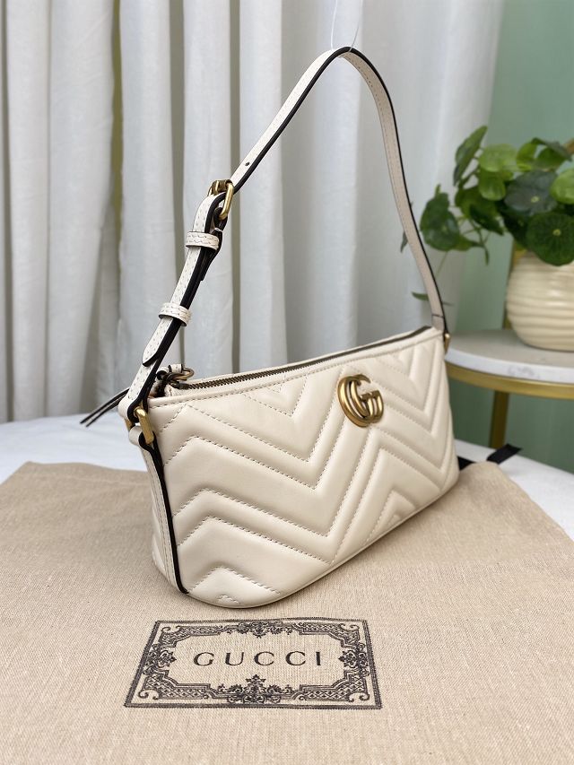 2023 GG original matelasse marmont shoulder bag 739166 white