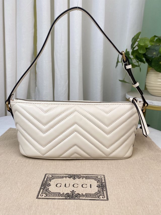 2023 GG original matelasse marmont shoulder bag 739166 white