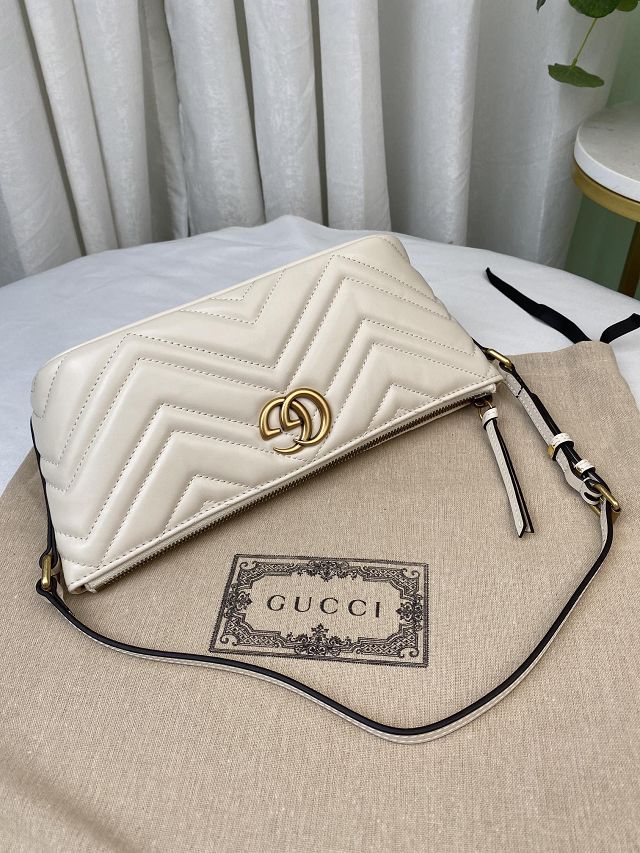 2023 GG original matelasse marmont shoulder bag 739166 white