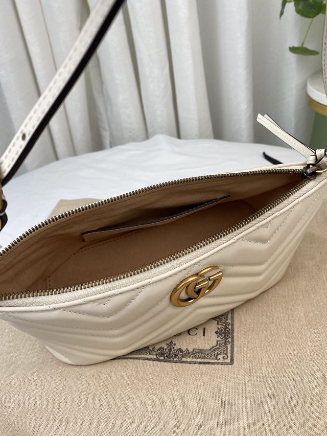 2023 GG original matelasse marmont shoulder bag 739166 white