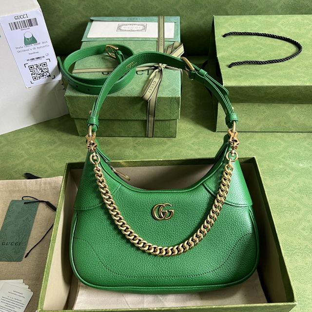 2023 GG original calfskin aphrodite small shoulder bag 731817 green