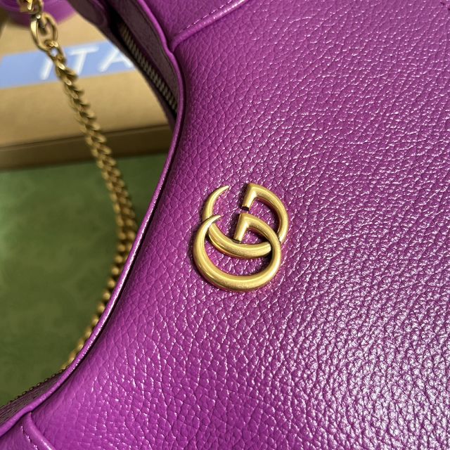 2023 GG original calfskin aphrodite small shoulder bag 731817 purple