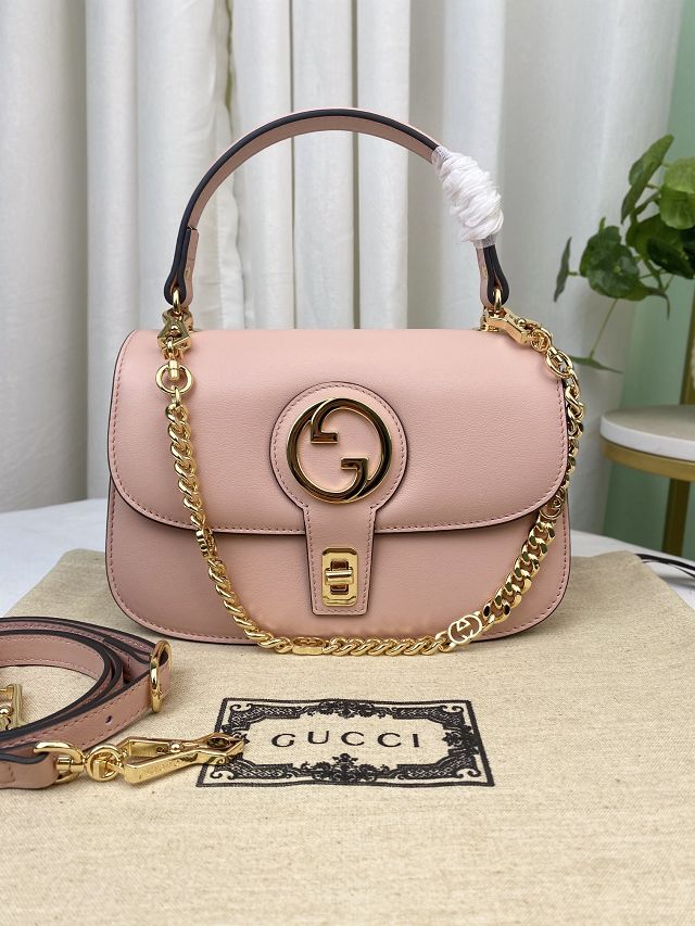 2023 GG original calfskin blondie top handle bag 735101 pink