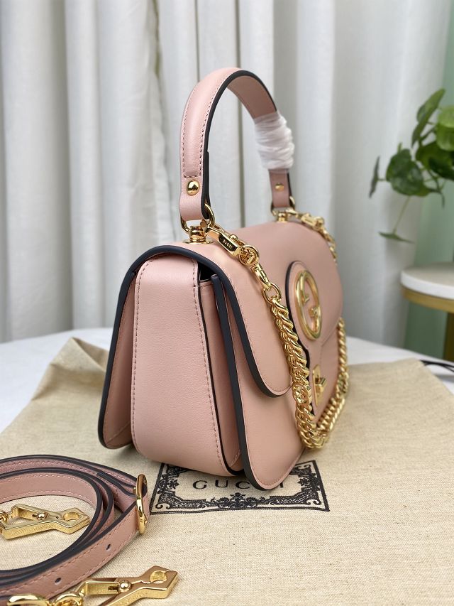 2023 GG original calfskin blondie top handle bag 735101 pink