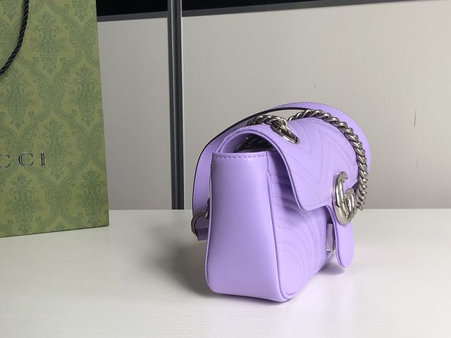 GG original calfskin marmont mini bag 446744 purple