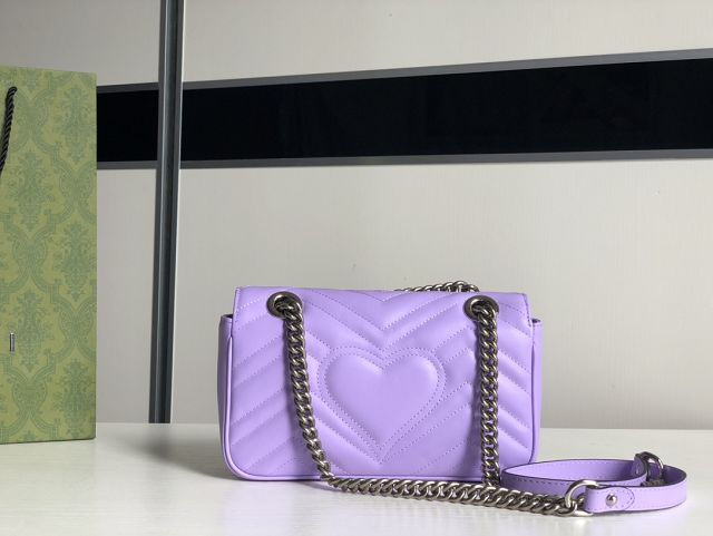 GG original calfskin marmont mini bag 446744 purple