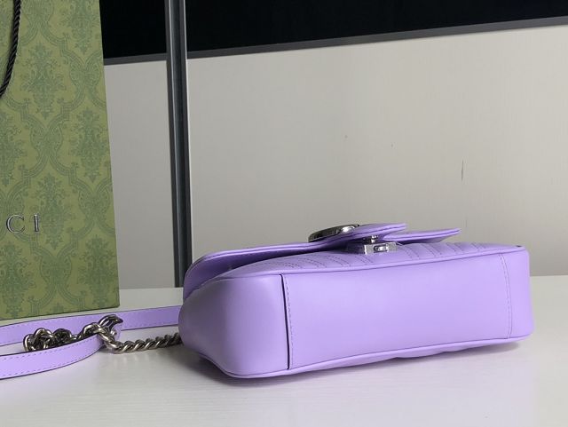 GG original calfskin marmont mini bag 446744 purple