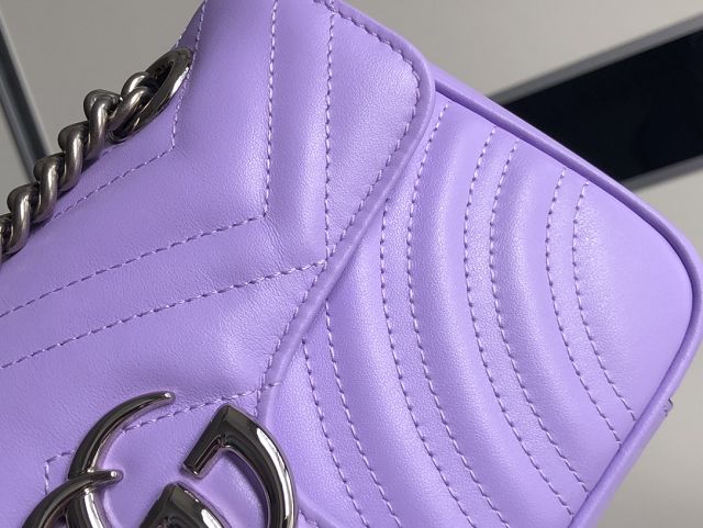 GG original calfskin marmont mini bag 446744 purple