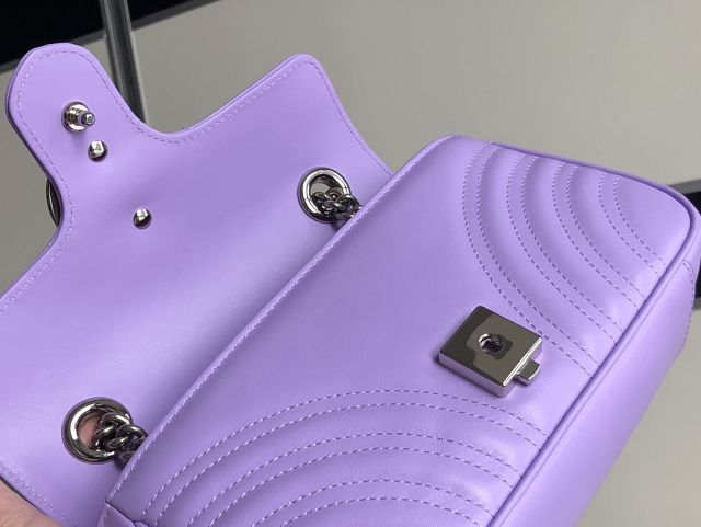 GG original calfskin marmont mini bag 446744 purple