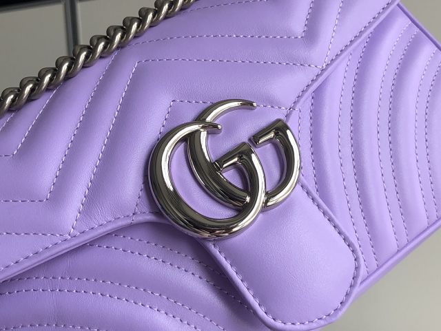 GG original calfskin marmont small shoulder bag 443497 purple