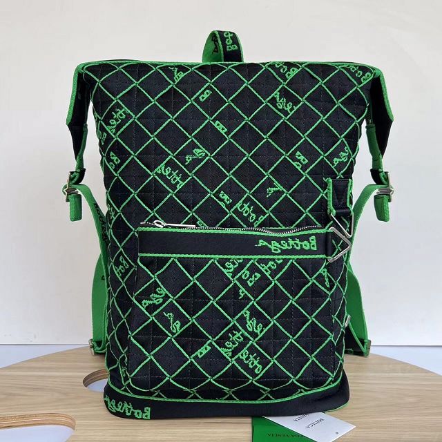 BV original cotton large backpack 658972 black&green