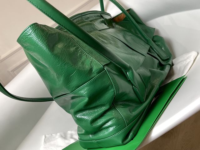 BV original paper calfskin large arco 56 bag 573400 green