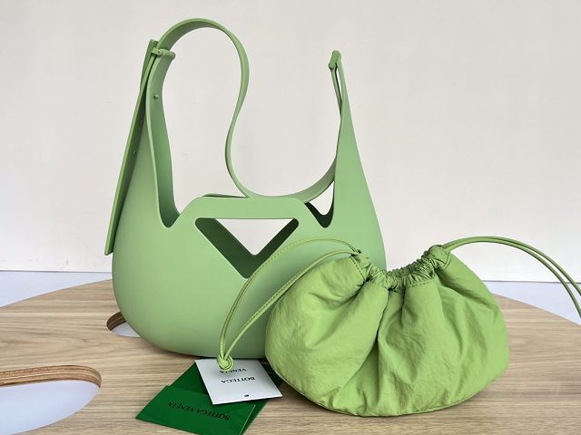 BV original rubber hobo bag 696920 light green