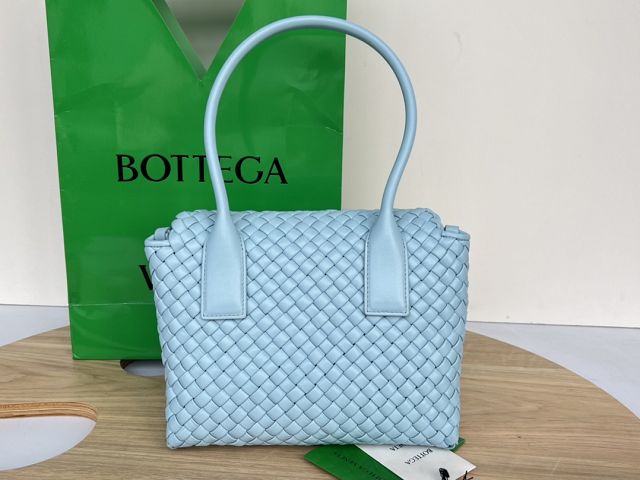 BV original lambskin patti top handle bag 717755 light blue