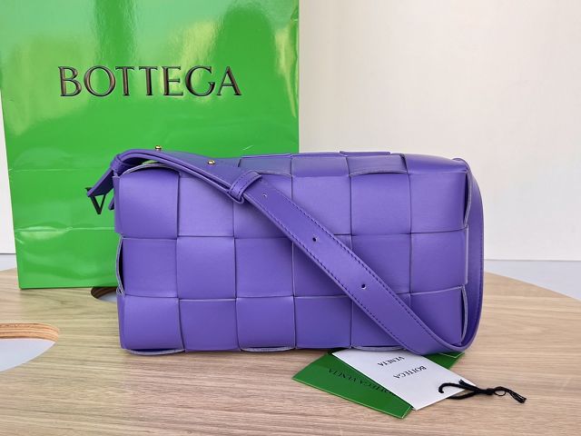 BV original lambskin brick cassette bag 709360 purple