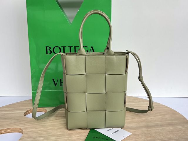 BV original lambskin mini cassette tote bag 709341 travertine